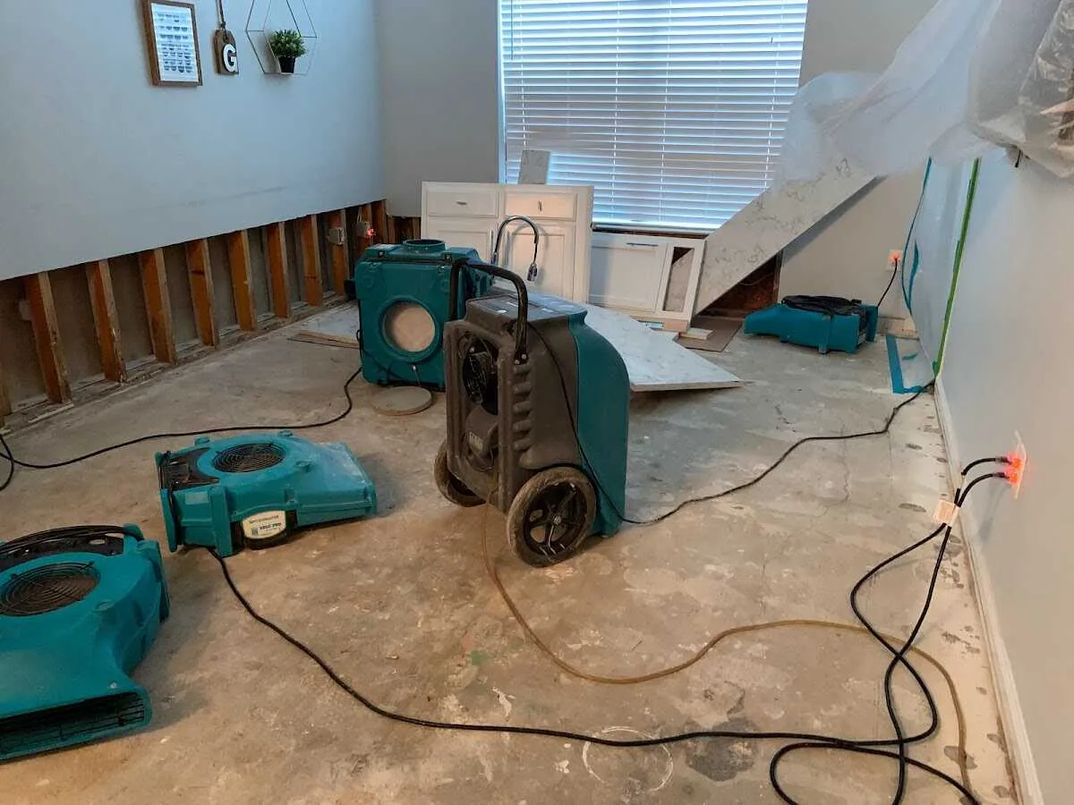 Dehumidifier in flood-cut room for Water Extraction & Removal in Corte Madera